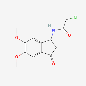 2-chloro-N-(5,6-dimethoxy-3-oxo-2,3-dihydro-1H-inden-1-yl)acetamide