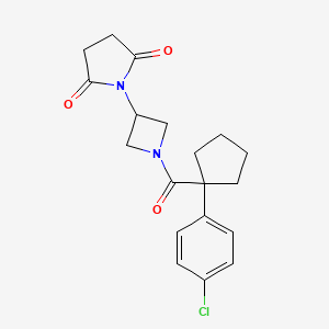 1-(1-(1-(4-Chlorophenyl)cyclopentanecarbonyl)azetidin-3-yl)pyrrolidine-2,5-dione