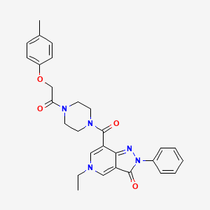 5-ethyl-2-phenyl-7-(4-(2-(p-tolyloxy)acetyl)piperazine-1-carbonyl)-2H-pyrazolo[4,3-c]pyridin-3(5H)-one