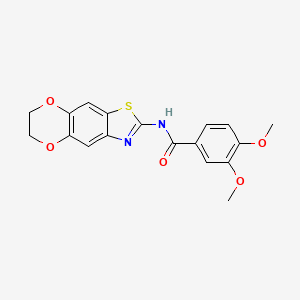 N-(6,7-dihydro-[1,4]dioxino[2,3-f][1,3]benzothiazol-2-yl)-3,4-dimethoxybenzamide