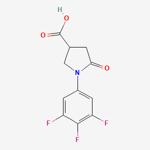 molecular formula C11H8F3NO3 B2831866 5-Oxo-1-(3,4,5-trifluorophenyl)pyrrolidine-3-carboxylic acid CAS No. 1429902-34-0