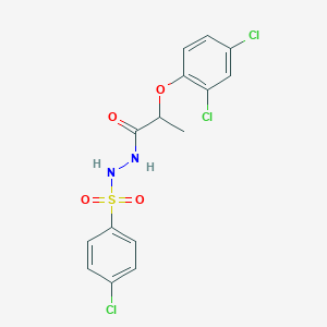 N'-(4-chlorophenyl)sulfonyl-2-(2,4-dichlorophenoxy)propanehydrazide