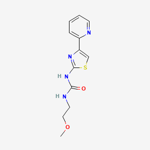 molecular formula C12H14N4O2S B2831873 1-(2-Methoxyethyl)-3-(4-(pyridin-2-yl)thiazol-2-yl)urea CAS No. 1207054-02-1
