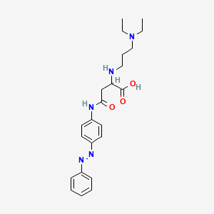 molecular formula C23H31N5O3 B2831877 (Z)-2-((3-(diethylamino)propyl)amino)-4-oxo-4-((4-(phenyldiazenyl)phenyl)amino)butanoic acid CAS No. 1097872-61-1