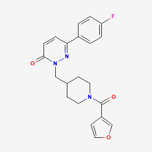6-(4-Fluorophenyl)-2-{[1-(furan-3-carbonyl)piperidin-4-yl]methyl}-2,3-dihydropyridazin-3-one