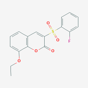 molecular formula C17H13FO5S B2831897 8-Ethoxy-3-(2-fluorophenyl)sulfonylchromen-2-one CAS No. 902623-30-7