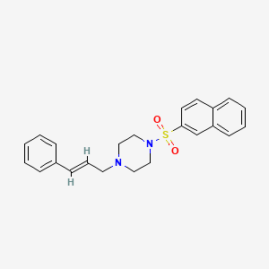 1-(naphthalen-2-ylsulfonyl)-4-[(2E)-3-phenylprop-2-en-1-yl]piperazine