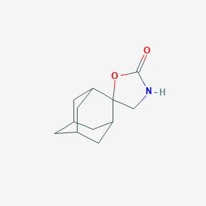 molecular formula C12H17NO2 B028319 Spiro[oxazolidine-5,2-tricyclo[3.3.1.13,7]decan]-2-one (9CI) CAS No. 104822-33-5
