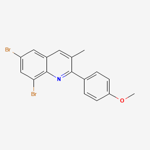 6,8-Dibromo-2-(4-methoxyphenyl)-3-methylquinoline