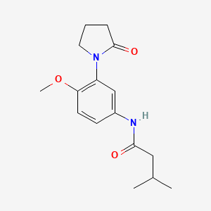 N-(4-methoxy-3-(2-oxopyrrolidin-1-yl)phenyl)-3-methylbutanamide