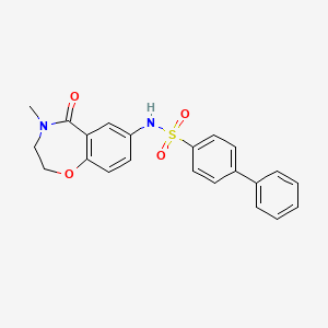 N-(4-methyl-5-oxo-2,3,4,5-tetrahydrobenzo[f][1,4]oxazepin-7-yl)-[1,1'-biphenyl]-4-sulfonamide