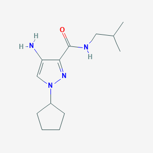 molecular formula C13H22N4O B2831920 4-Amino-1-cyclopentyl-N-isobutyl-1H-pyrazole-3-carboxamide CAS No. 2101198-85-8