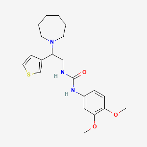 1-(2-(Azepan-1-yl)-2-(thiophen-3-yl)ethyl)-3-(3,4-dimethoxyphenyl)urea