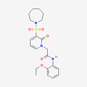 2-(3-(azepan-1-ylsulfonyl)-2-oxopyridin-1(2H)-yl)-N-(2-ethoxyphenyl)acetamide