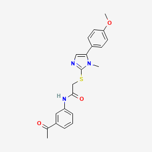 N-(3-acetylphenyl)-2-((5-(4-methoxyphenyl)-1-methyl-1H-imidazol-2-yl)thio)acetamide