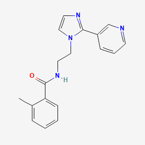 2-methyl-N-(2-(2-(pyridin-3-yl)-1H-imidazol-1-yl)ethyl)benzamide