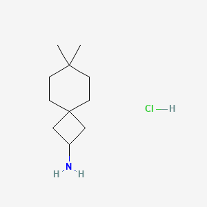 7,7-Dimethylspiro[3.5]nonan-2-amine;hydrochloride