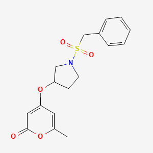 4-((1-(benzylsulfonyl)pyrrolidin-3-yl)oxy)-6-methyl-2H-pyran-2-one