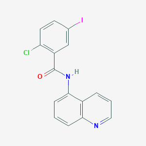 molecular formula C16H10ClIN2O B283194 2-chloro-5-iodo-N-(5-quinolinyl)benzamide 