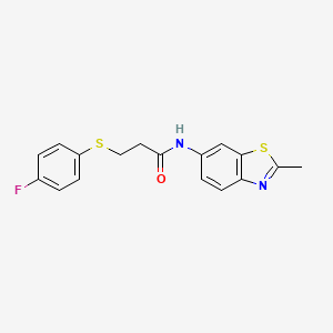 3-((4-fluorophenyl)thio)-N-(2-methylbenzo[d]thiazol-6-yl)propanamide