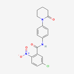 5-chloro-2-nitro-N-[4-(2-oxopiperidin-1-yl)phenyl]benzamide