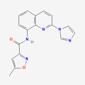 N-(2-(1H-imidazol-1-yl)quinolin-8-yl)-5-methylisoxazole-3-carboxamide