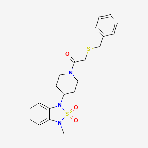 2-(benzylthio)-1-(4-(3-methyl-2,2-dioxidobenzo[c][1,2,5]thiadiazol-1(3H)-yl)piperidin-1-yl)ethanone