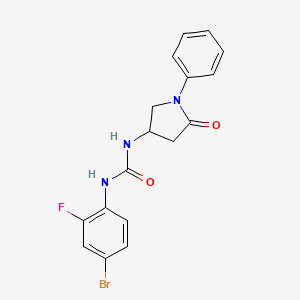1-(4-Bromo-2-fluorophenyl)-3-(5-oxo-1-phenylpyrrolidin-3-yl)urea