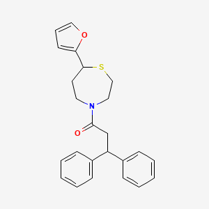 1-[7-(Furan-2-yl)-1,4-thiazepan-4-yl]-3,3-diphenylpropan-1-one