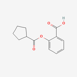 molecular formula C13H14O4 B2831957 2-((Cyclopentanecarbonyl)oxy)benzoic acid CAS No. 2173138-60-6