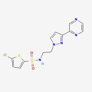 5-chloro-N-(2-(3-(pyrazin-2-yl)-1H-pyrazol-1-yl)ethyl)thiophene-2-sulfonamide
