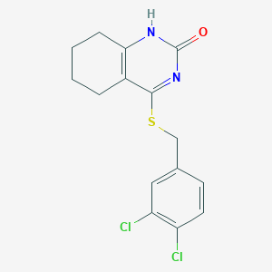 molecular formula C15H14Cl2N2OS B2831962 4-((3,4-dichlorobenzyl)thio)-5,6,7,8-tetrahydroquinazolin-2(1H)-one CAS No. 898450-51-6