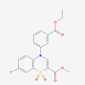 methyl 4-[3-(ethoxycarbonyl)phenyl]-7-fluoro-4H-1,4-benzothiazine-2-carboxylate 1,1-dioxide