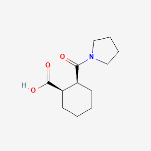 molecular formula C12H19NO3 B2831969 (1R,2S)-2-(吡咯啉-1-基甲酰)环己烷羧酸 CAS No. 2166293-42-9