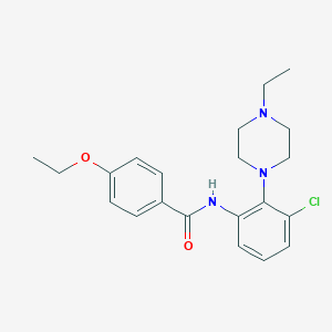 molecular formula C21H26ClN3O2 B283197 N-[3-chloro-2-(4-ethylpiperazin-1-yl)phenyl]-4-ethoxybenzamide 