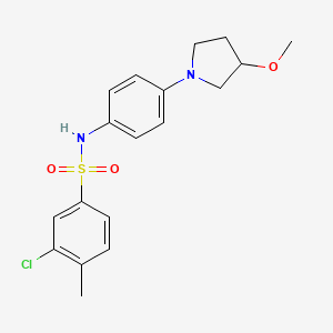 3-chloro-N-(4-(3-methoxypyrrolidin-1-yl)phenyl)-4-methylbenzenesulfonamide