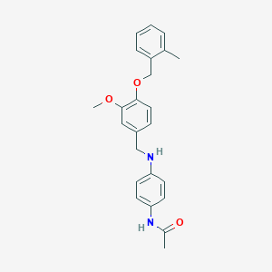 molecular formula C24H26N2O3 B283199 N-[4-({3-methoxy-4-[(2-methylbenzyl)oxy]benzyl}amino)phenyl]acetamide 