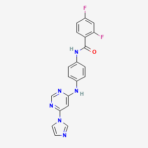 N-(4-((6-(1H-imidazol-1-yl)pyrimidin-4-yl)amino)phenyl)-2,4-difluorobenzamide