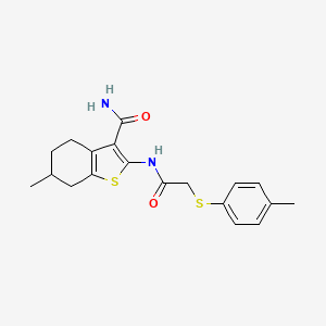 6-Methyl-2-(2-(p-tolylthio)acetamido)-4,5,6,7-tetrahydrobenzo[b]thiophene-3-carboxamide