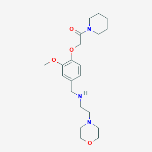 molecular formula C21H33N3O4 B283200 2-[2-Methoxy-4-({[2-(morpholin-4-yl)ethyl]amino}methyl)phenoxy]-1-(piperidin-1-yl)ethanone 