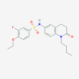 molecular formula C21H25FN2O4S B2832004 N-(1-butyl-2-oxo-1,2,3,4-tetrahydroquinolin-6-yl)-4-ethoxy-3-fluorobenzenesulfonamide CAS No. 954614-57-4