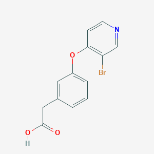 molecular formula C13H10BrNO3 B2832008 2-[3-(3-Bromopyridin-4-yl)oxyphenyl]acetic acid CAS No. 1918356-29-2