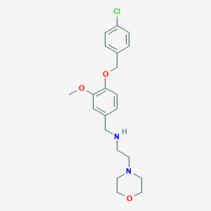molecular formula C21H27ClN2O3 B283201 N-{4-[(4-chlorobenzyl)oxy]-3-methoxybenzyl}-2-(morpholin-4-yl)ethanamine 