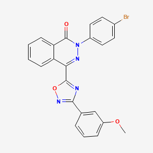 molecular formula C23H15BrN4O3 B2832016 2-(4-bromophenyl)-4-[3-(3-methoxyphenyl)-1,2,4-oxadiazol-5-yl]phthalazin-1(2H)-one CAS No. 1359109-66-2