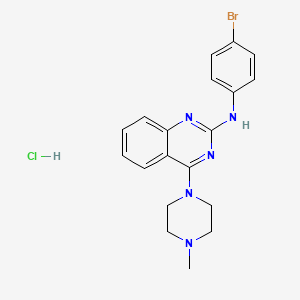 molecular formula C19H21BrClN5 B2832022 N-(4-bromophenyl)-4-(4-methylpiperazin-1-yl)quinazolin-2-amine hydrochloride CAS No. 1216417-77-4