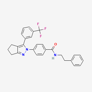 N-phenethyl-4-[3-[3-(trifluoromethyl)phenyl]-5,6-dihydrocyclopenta[c]pyrazol-2(4H)-yl]benzenecarboxamide