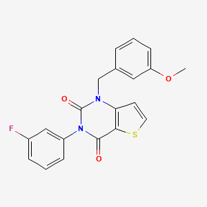 3-(3-fluorophenyl)-1-[(3-methoxyphenyl)methyl]-1H,2H,3H,4H-thieno[3,2-d]pyrimidine-2,4-dione