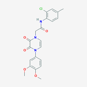 molecular formula C21H20ClN3O5 B2832037 N-(2-chloro-4-methylphenyl)-2-(4-(3,4-dimethoxyphenyl)-2,3-dioxo-3,4-dihydropyrazin-1(2H)-yl)acetamide CAS No. 898463-98-4