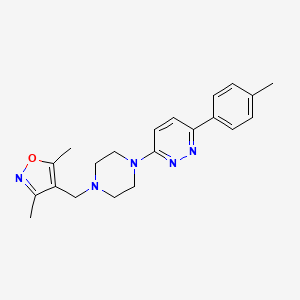 molecular formula C21H25N5O B2832049 3-{4-[(3,5-Dimethyl-1,2-oxazol-4-yl)methyl]piperazin-1-yl}-6-(4-methylphenyl)pyridazine CAS No. 2380100-14-9