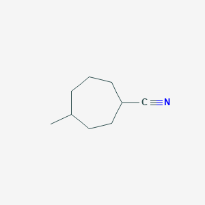 molecular formula C9H15N B2832056 4-Methylcycloheptane-1-carbonitrile CAS No. 1493160-84-1